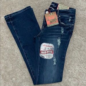 Amethyst Jeans Juniors Mid Rise Regular Size 3 NWT